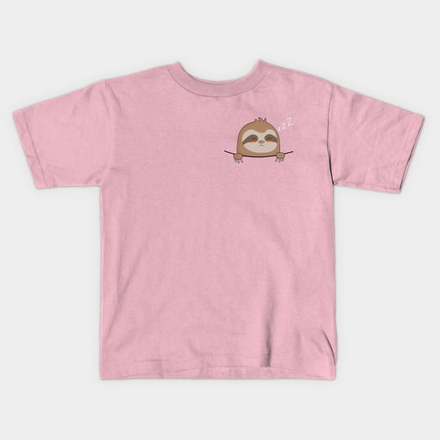 Cute Sloth In A Pocket T-Shirt Kids T-Shirt by happinessinatee